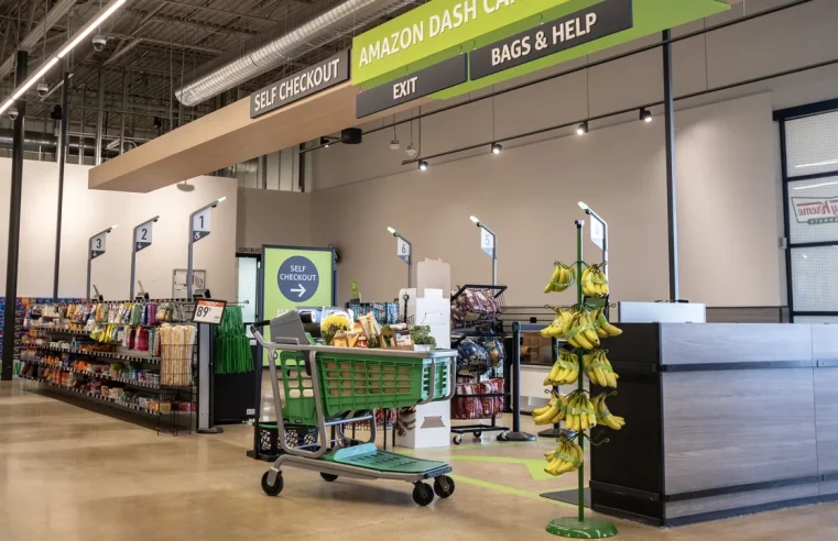 Business: Amazon Fresh grocery chain has struggled.