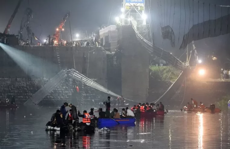 India bridge collapse: At least 26 killed at construction site