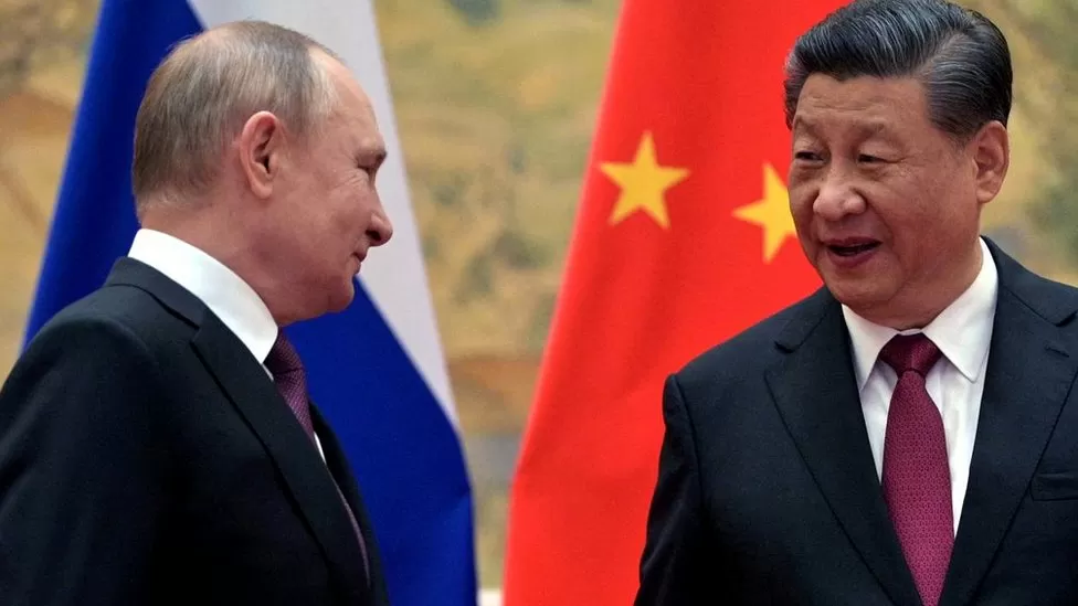 What support is China giving Russia