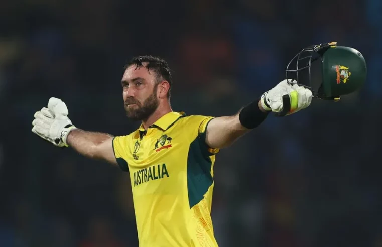 Glenn Maxwell smashed his 10th six to complete double century