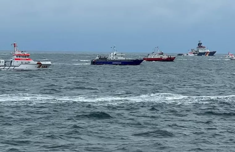 North Sea search abandoned for four missing on British ship