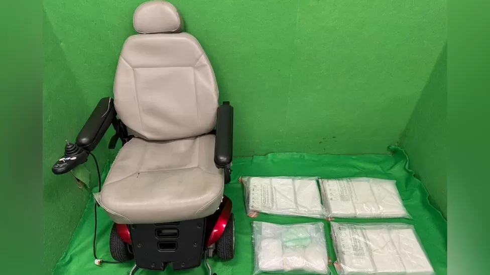 11kg of suspected cocaine found in motorised wheelchair