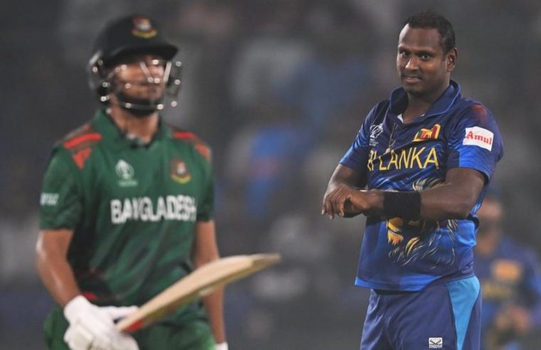 Mathews controversially timed out as Bangladesh beat Sri Lanka