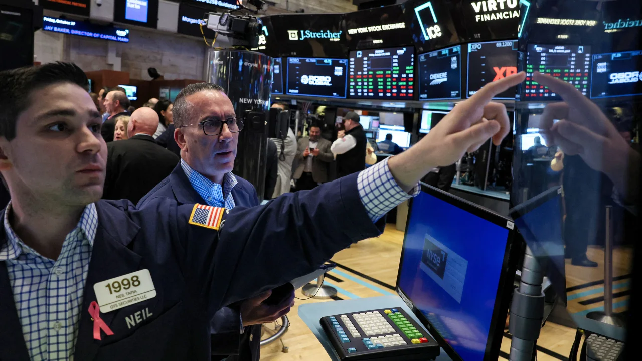 S&P 500 enters correction territory to close volatile trading week